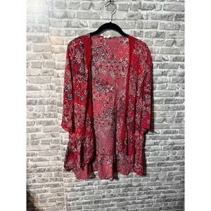 Paisley Crochet Trim Kimono